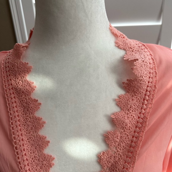NWT ABOLLRIA Peach Lace Coverup Small - Picture 5 of 13